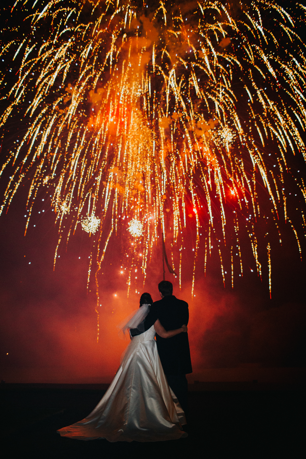 wedding fireworks at ellesmere college