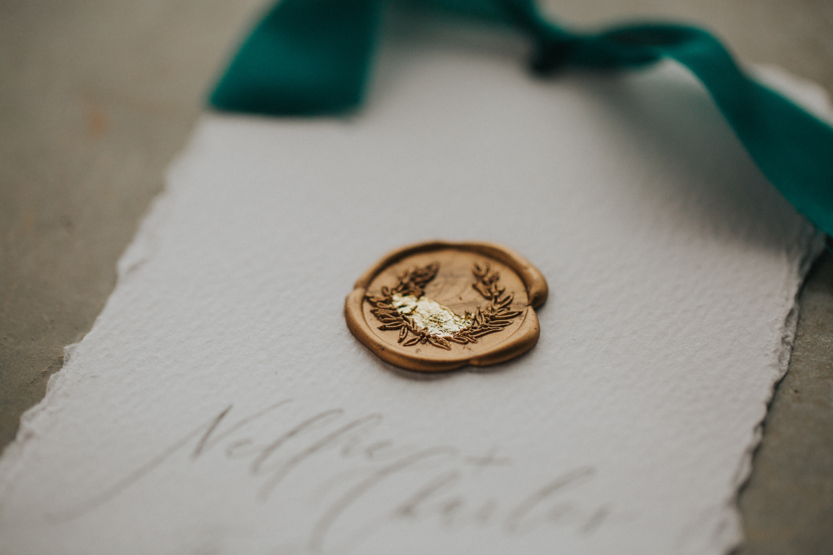 wax seal wedding invitations