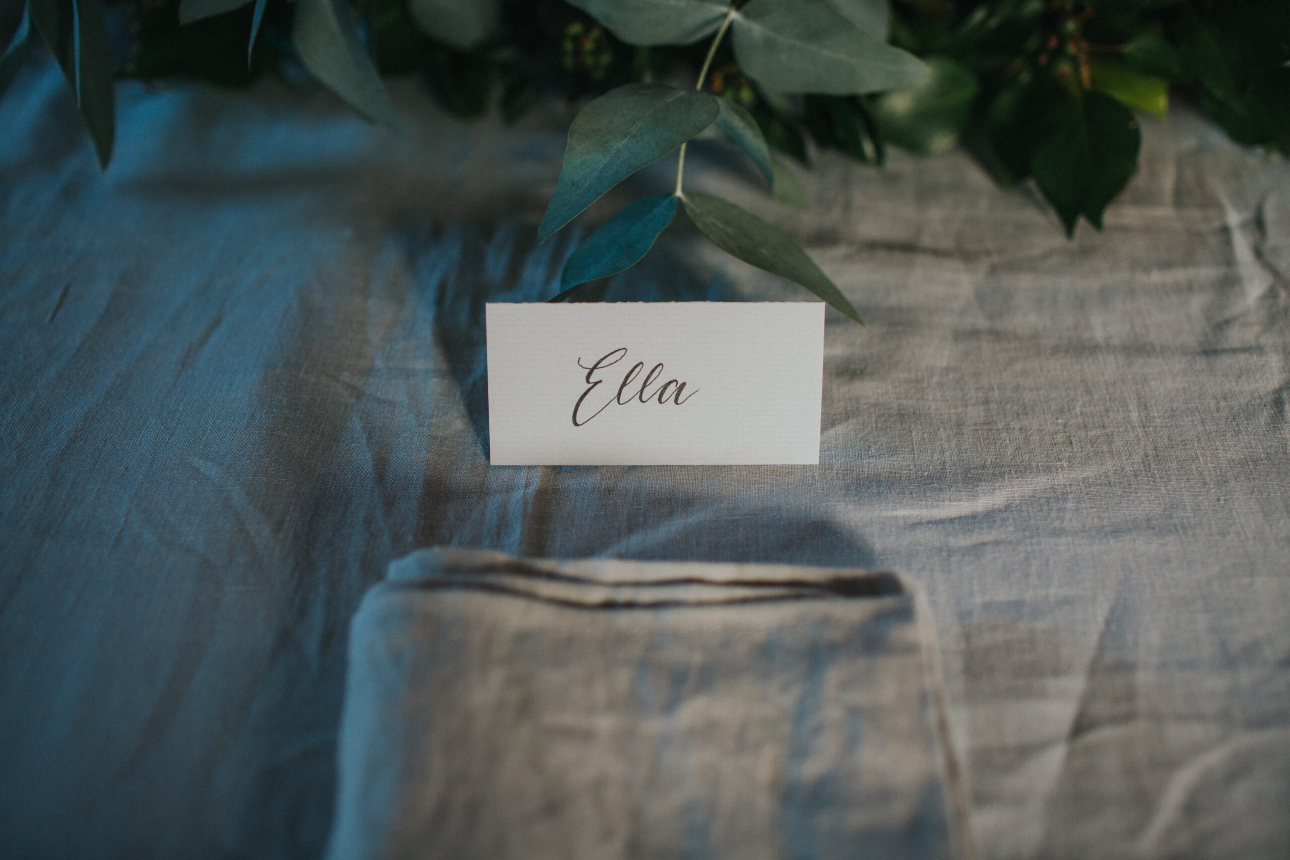 place name at winter wedding