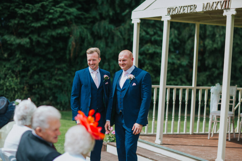 happy groom with his best man