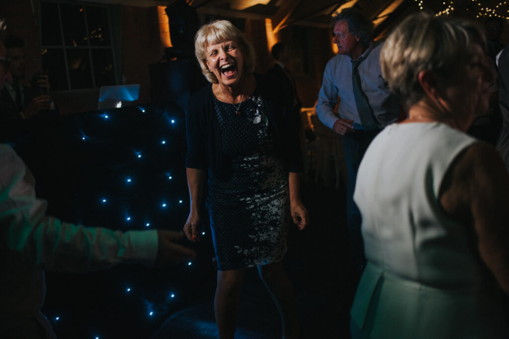 guests dancing for joy
