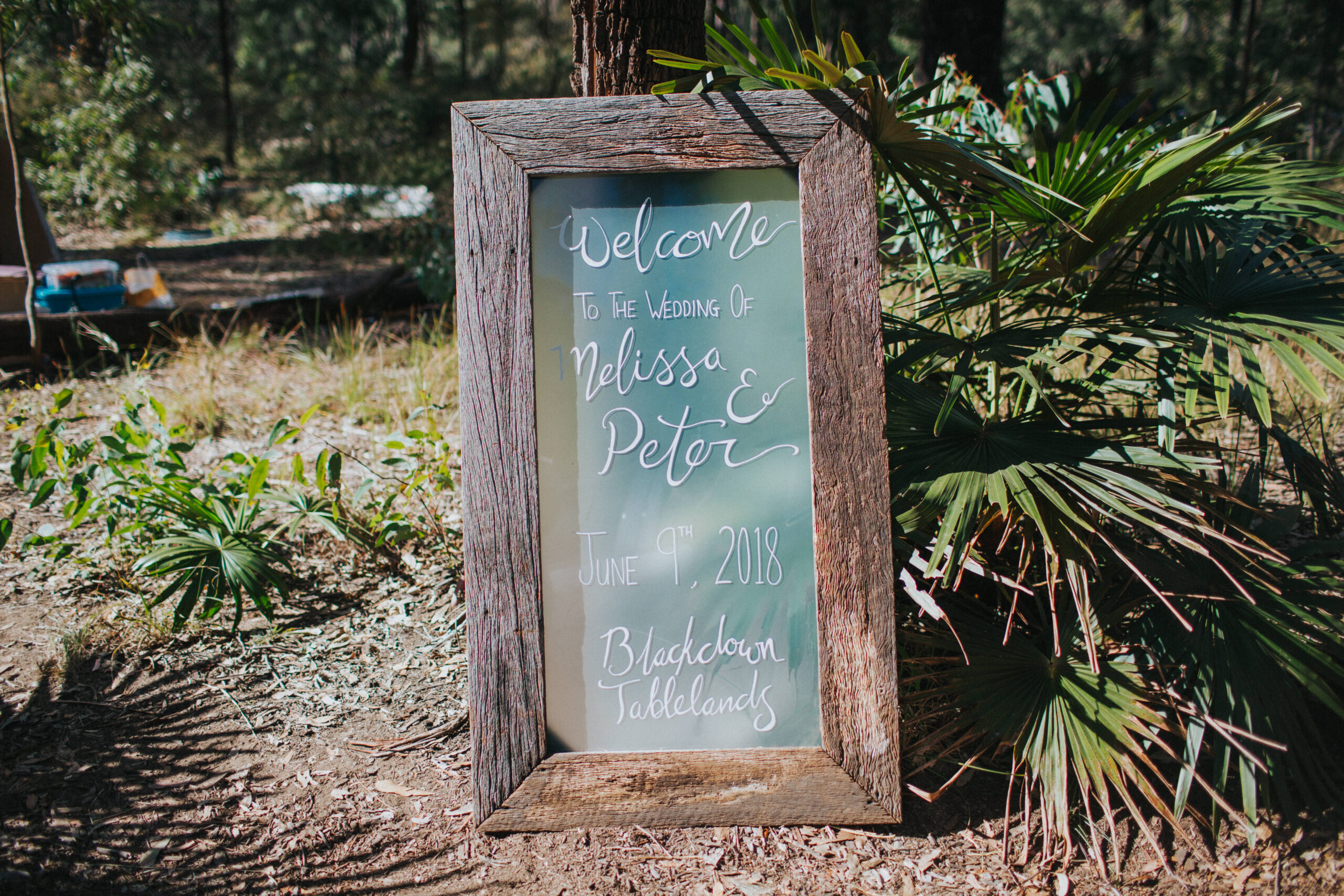 Wedding welcome sign