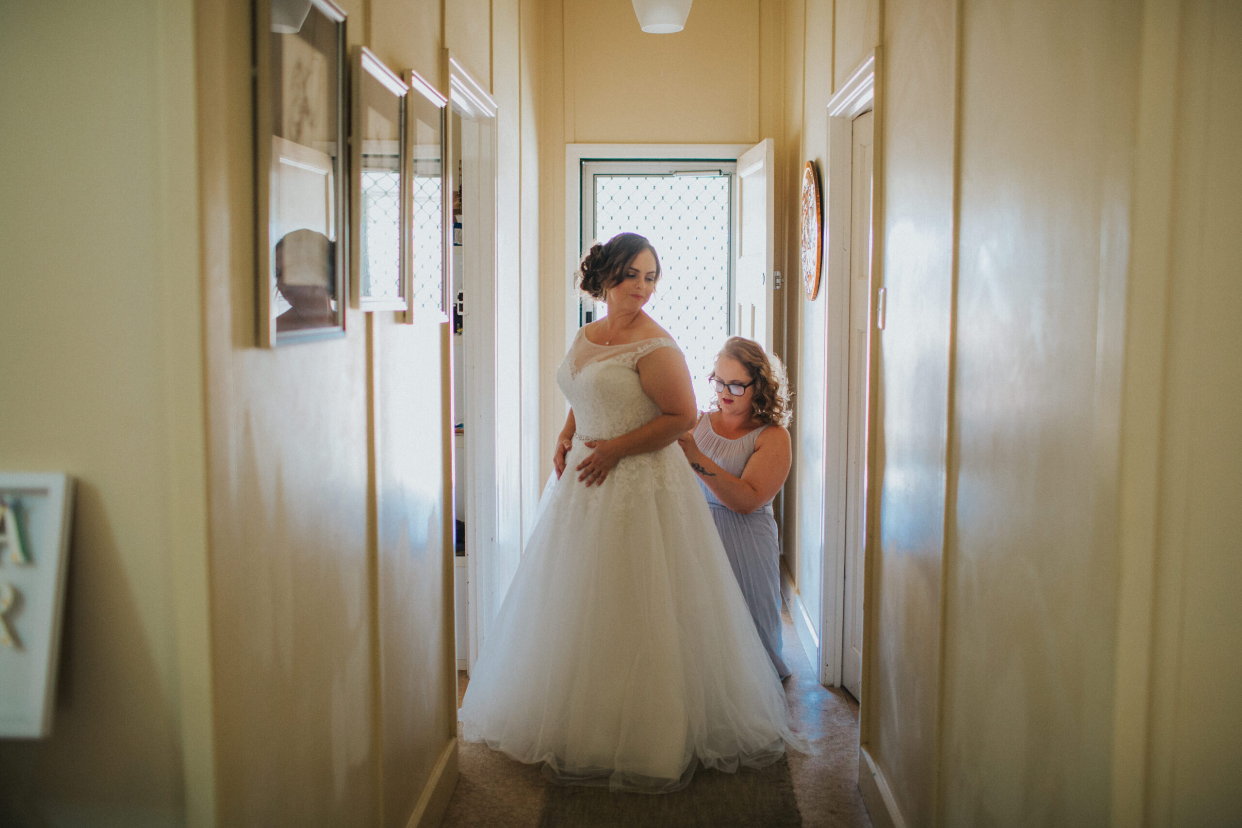 bride in dress