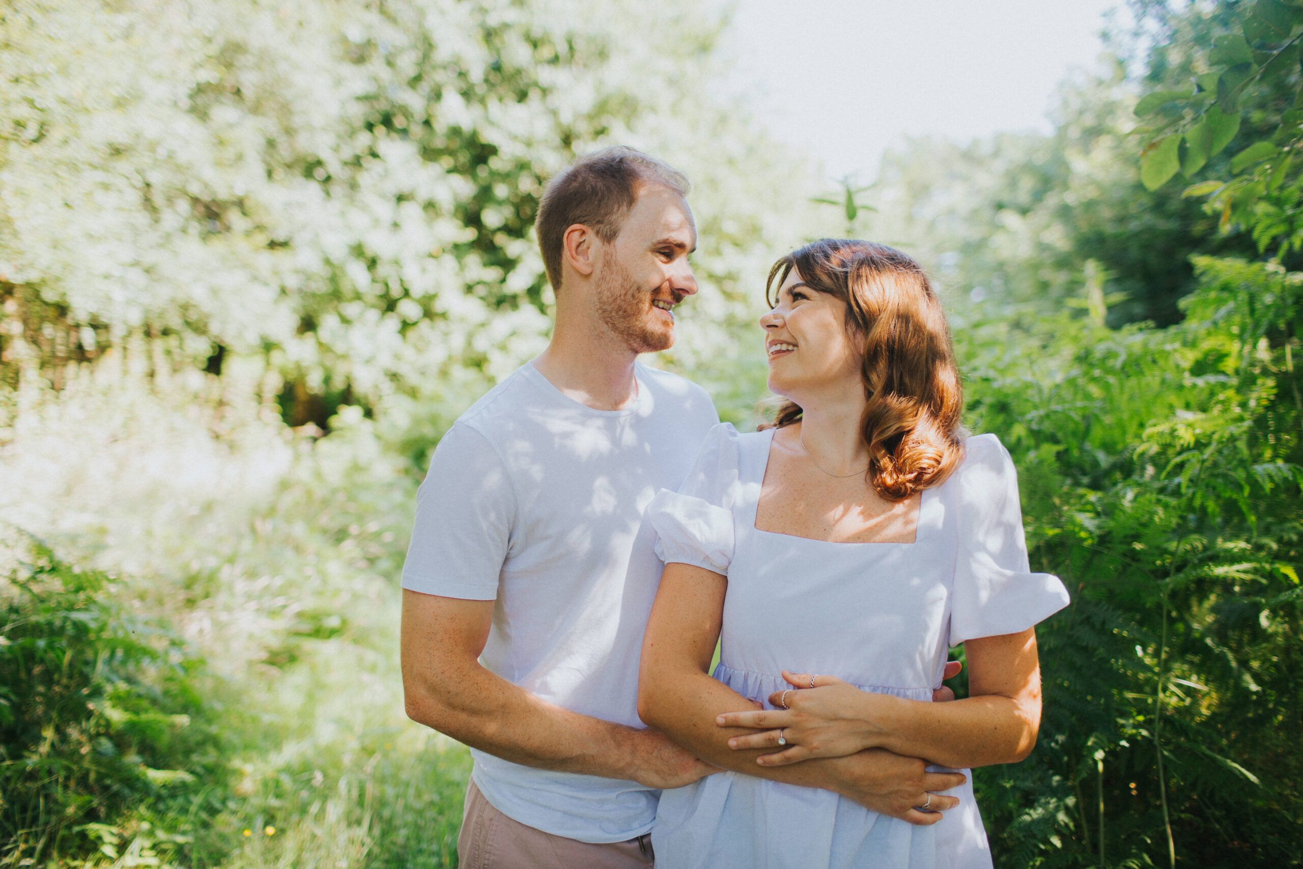 Beautiful scenery provides a stunning backdrop for the engagement shoot