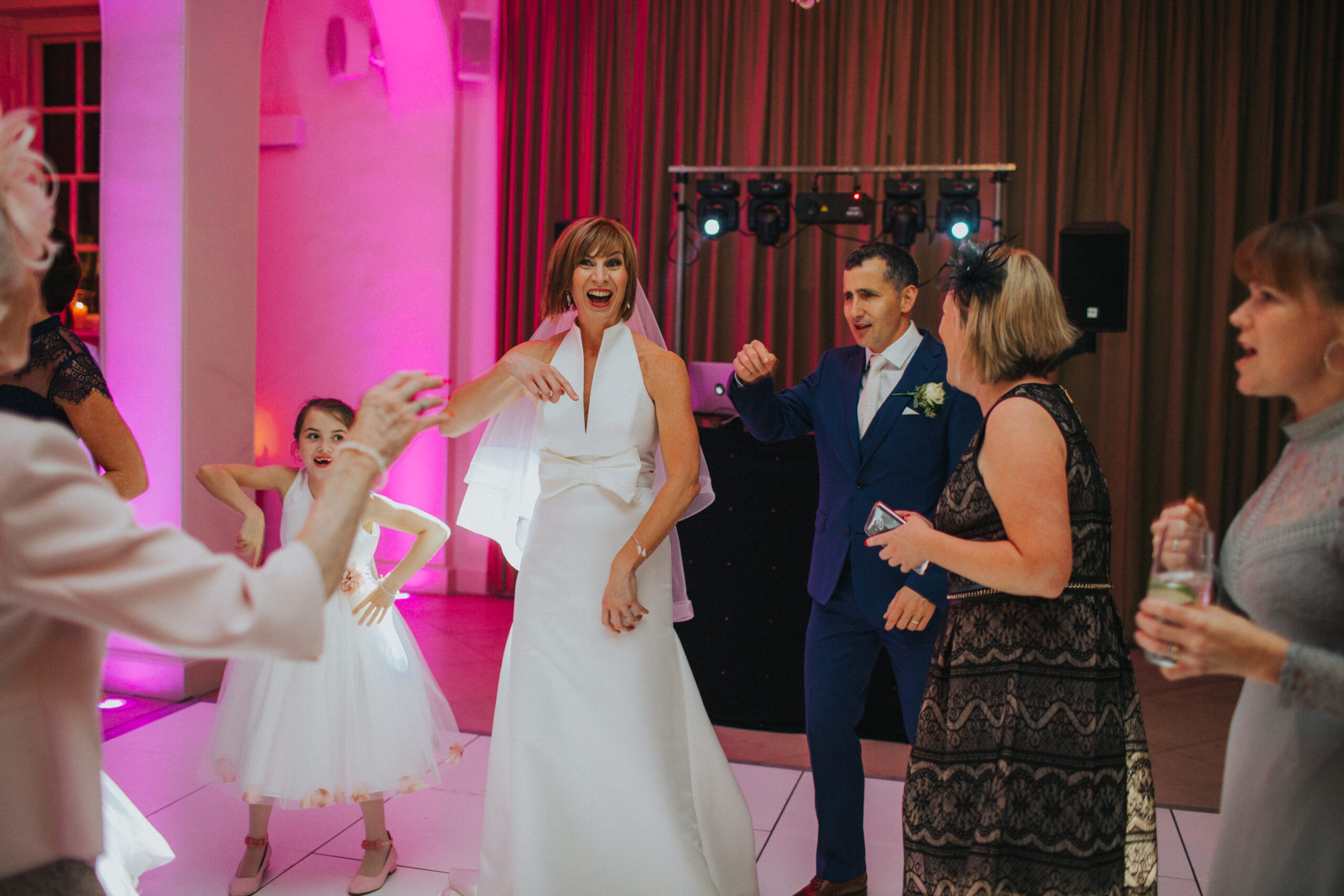Bride and groom's joy shines through in the autumnal celebration at Iscoyd Park