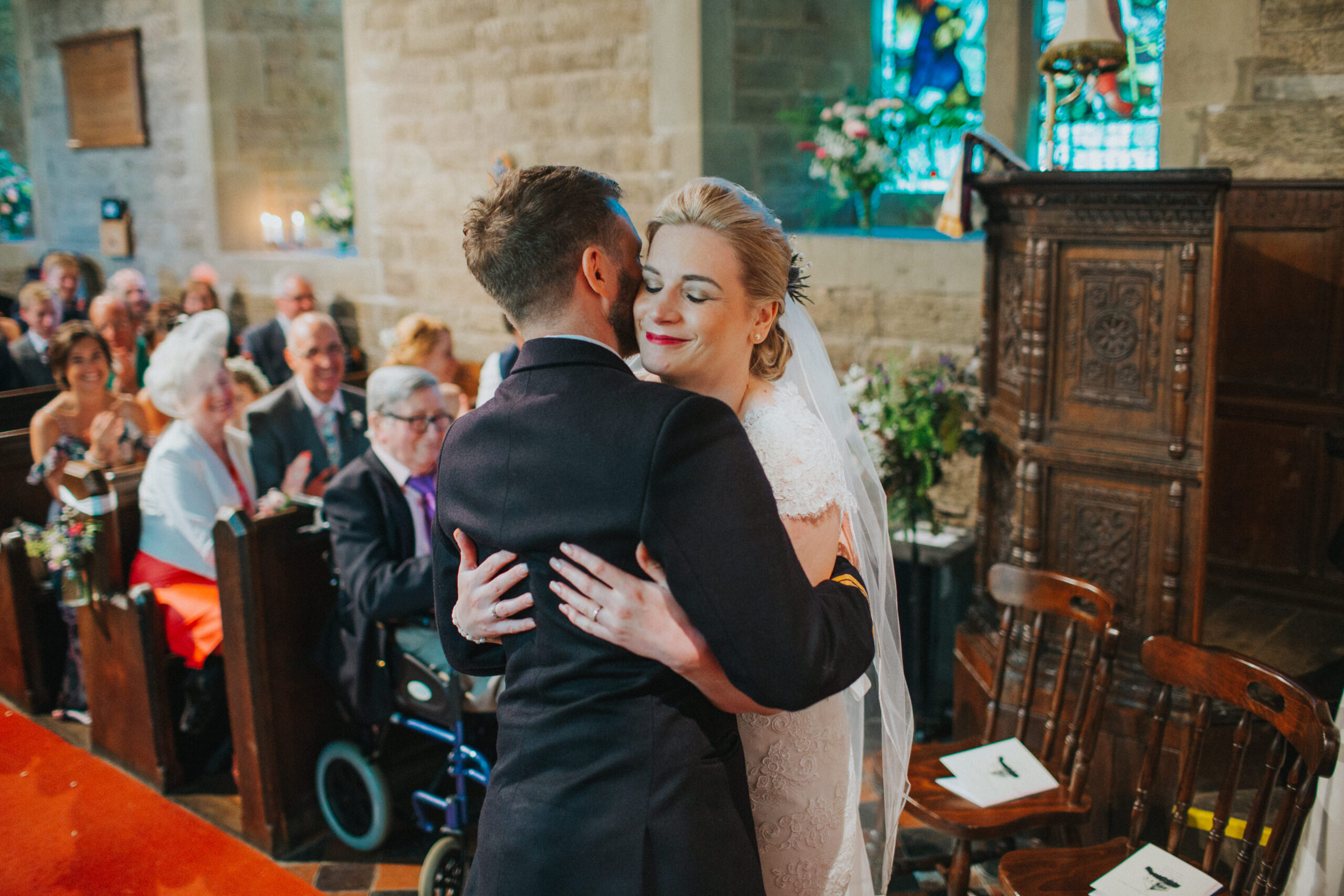 Bride and Groom exchanging vows at St Andrew’s Church