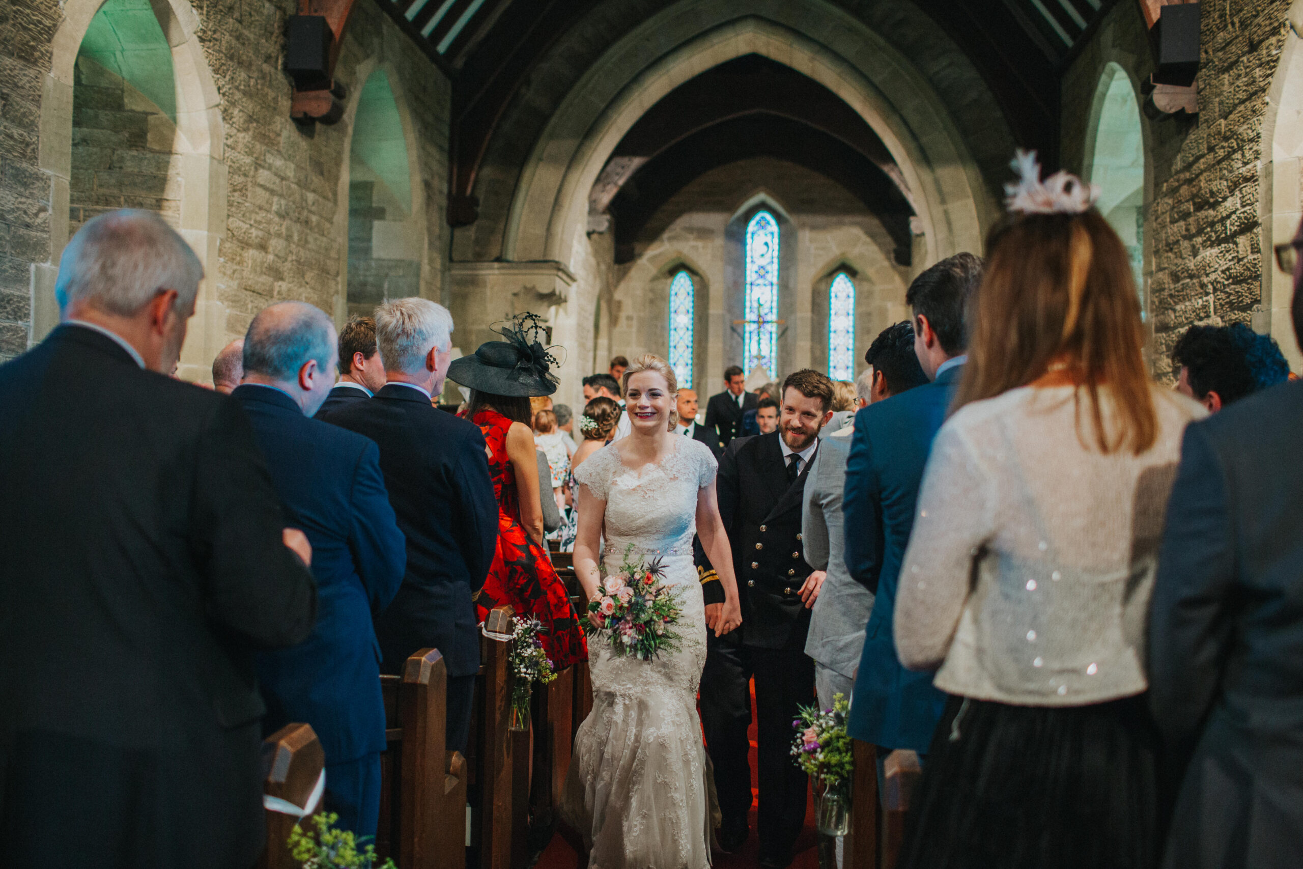 Sarah and David's emotional wedding ceremony