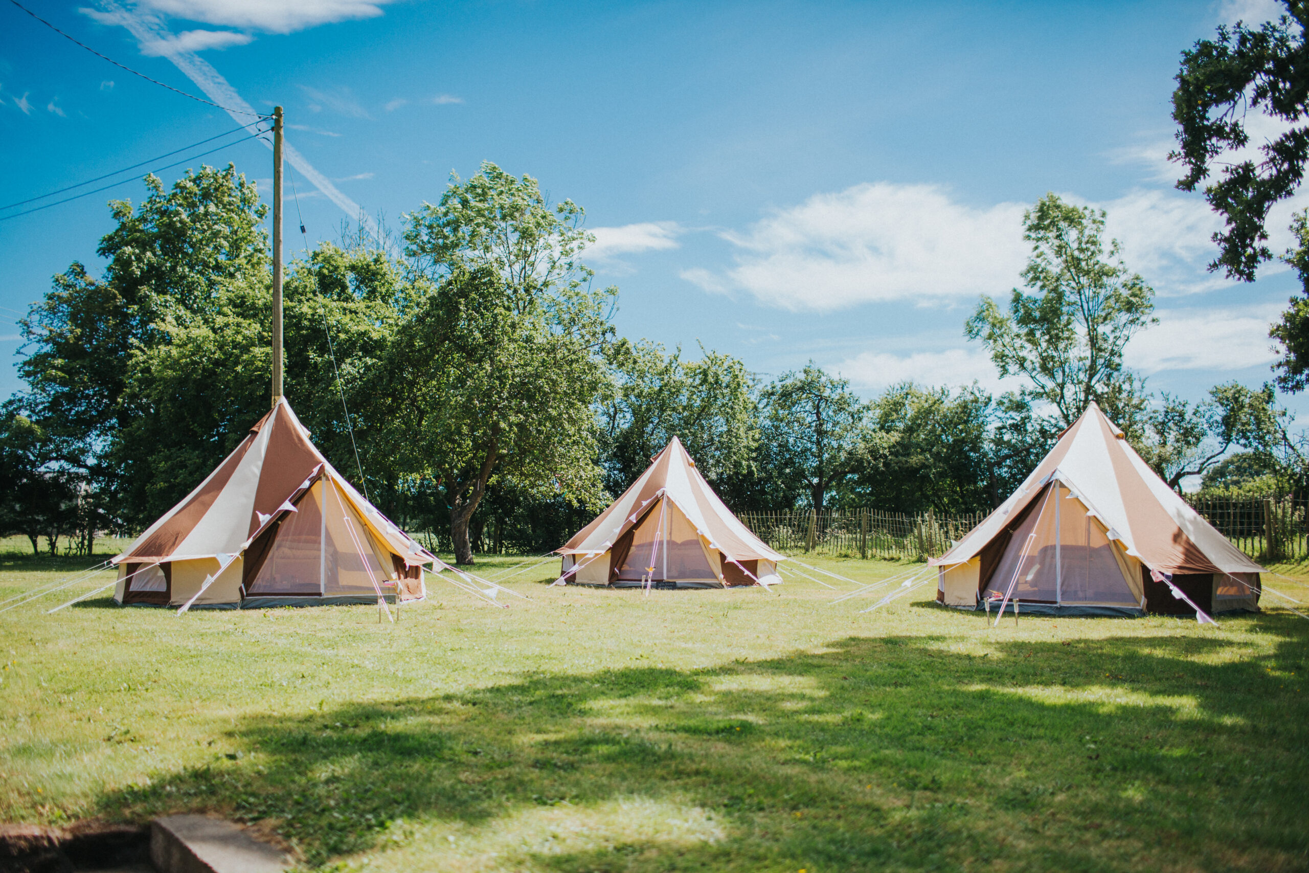 Tents set up for relaxation