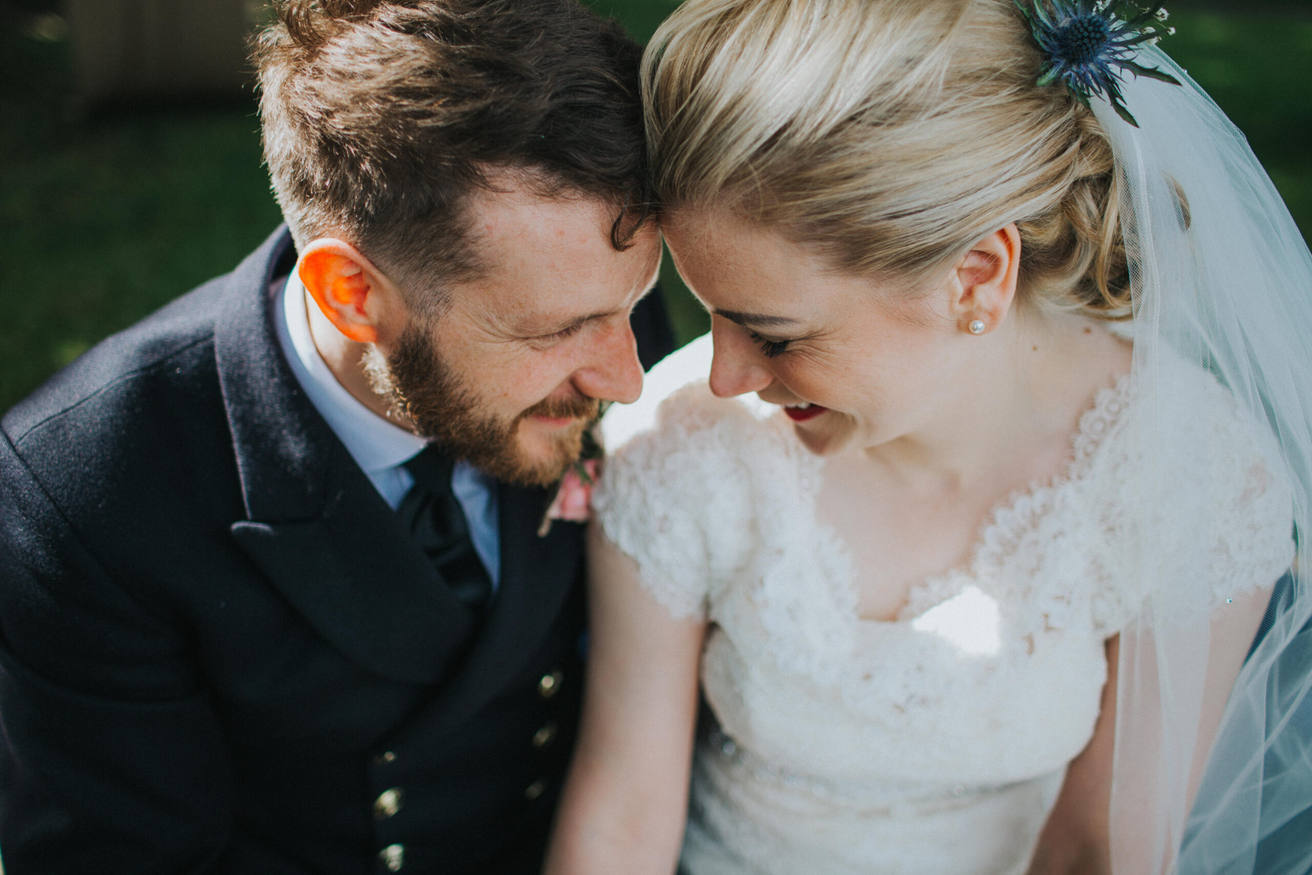 Bride and Groom enjoying a quiet moment together