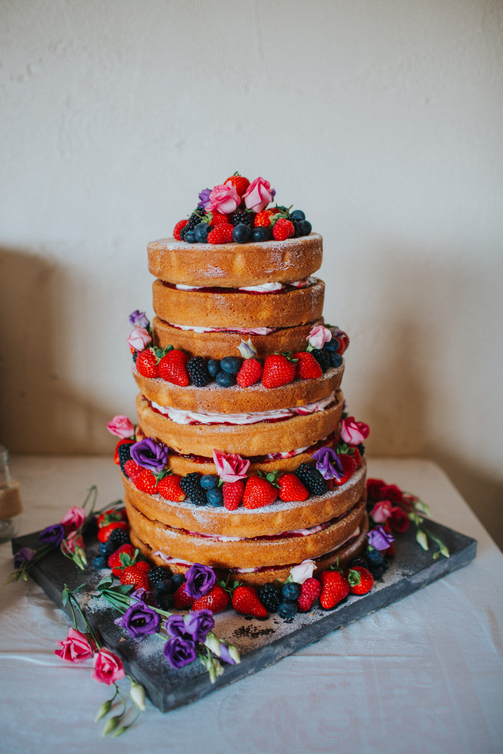 Wedding cake detail shot