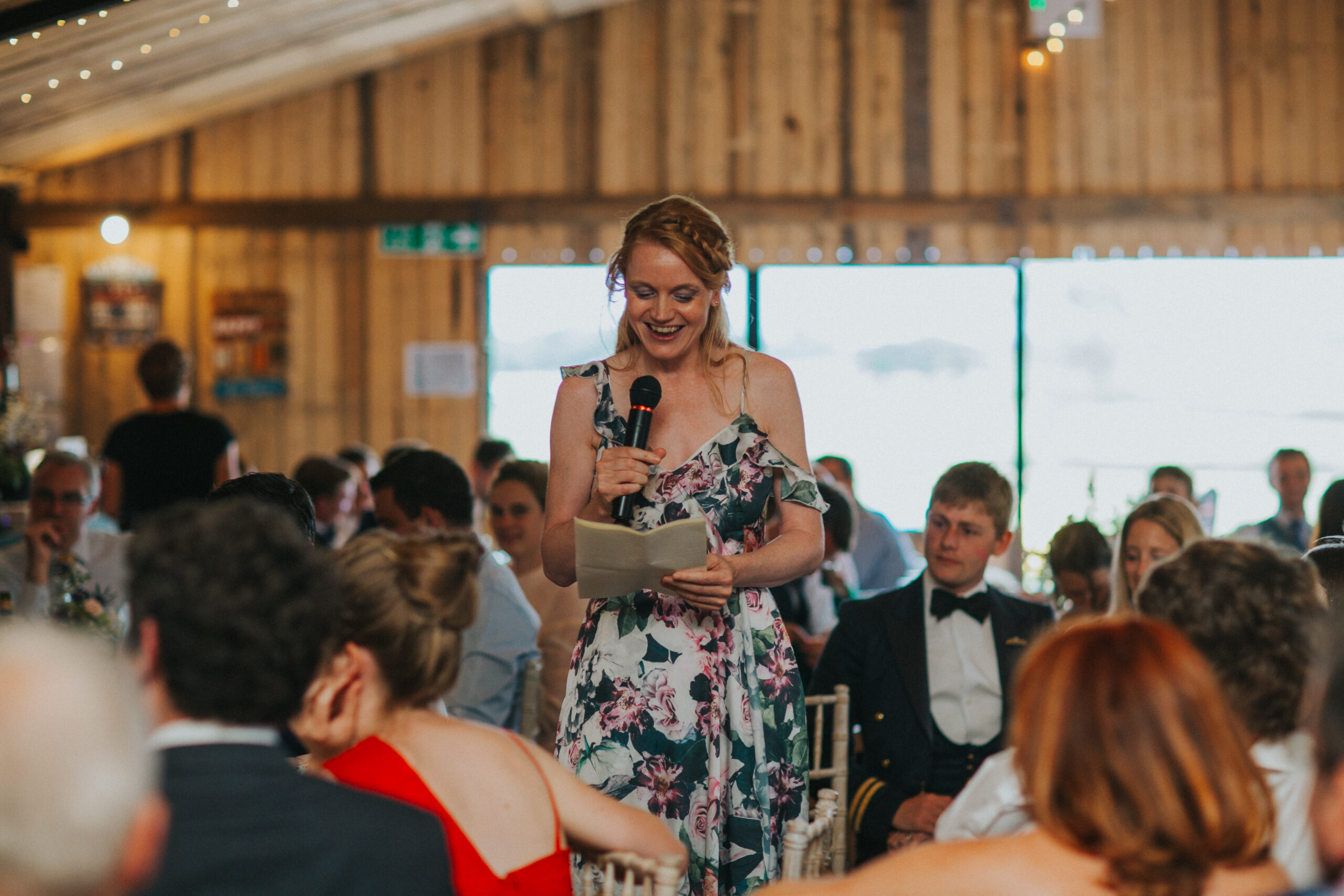 bridesmaid giving a speech