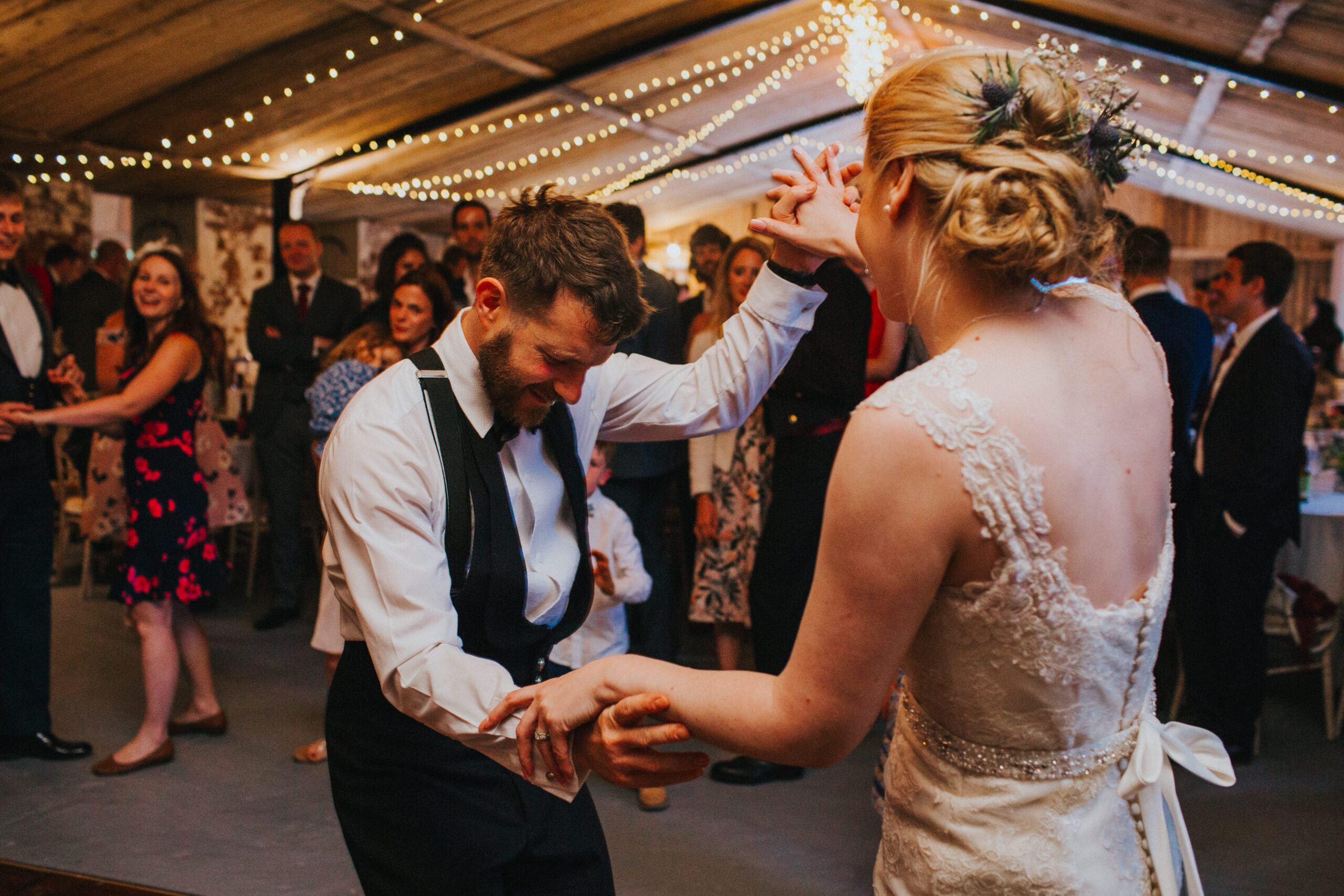 Groom's joyful expression