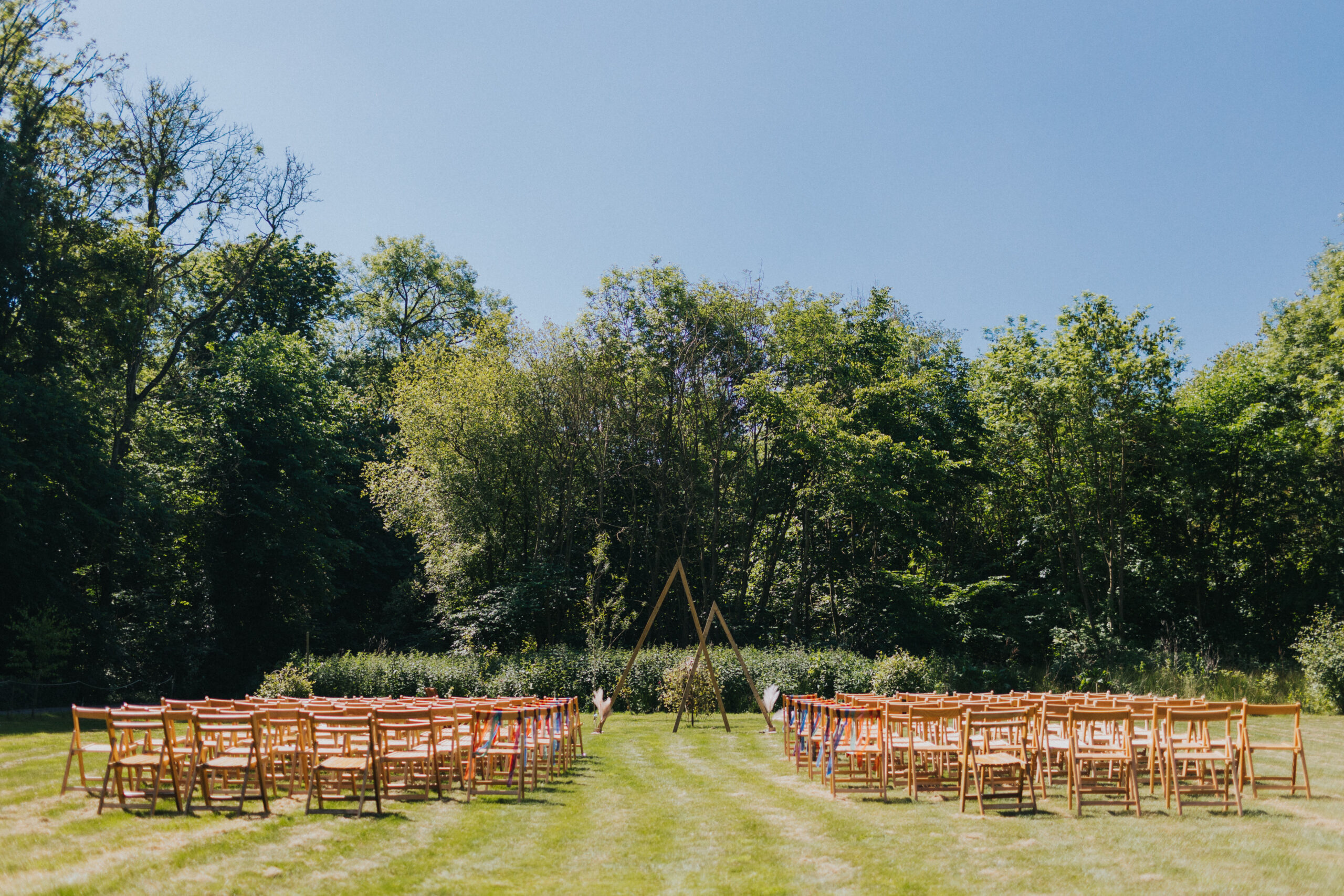 outdoor wedding set up at Wrekin Forest Events