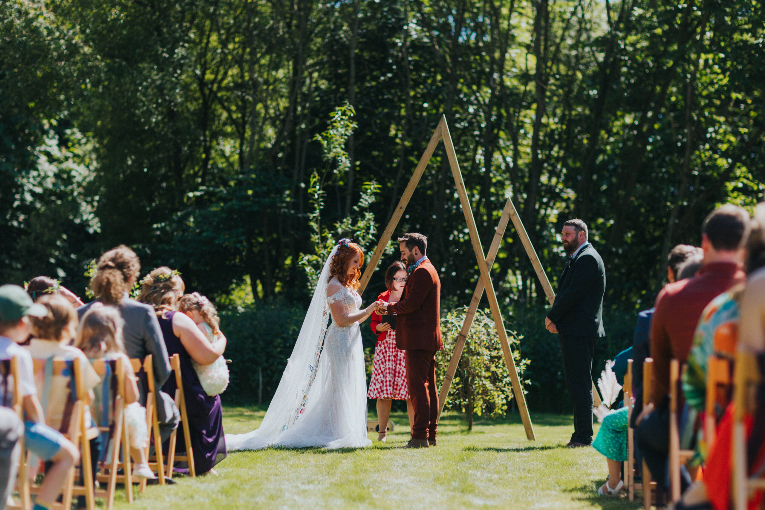 wedding ceremony at wrekin forest events
