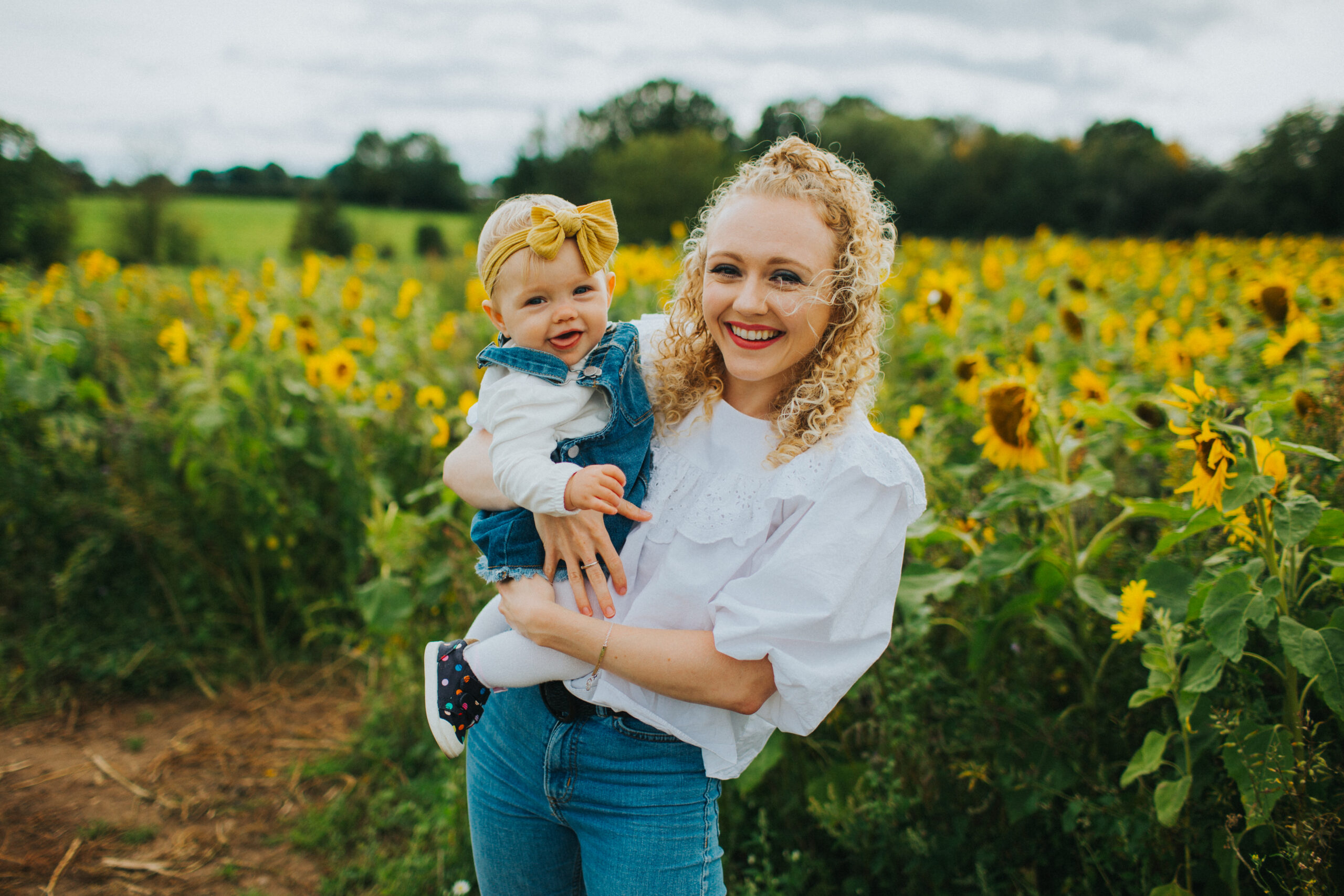 Sunflower field family photography