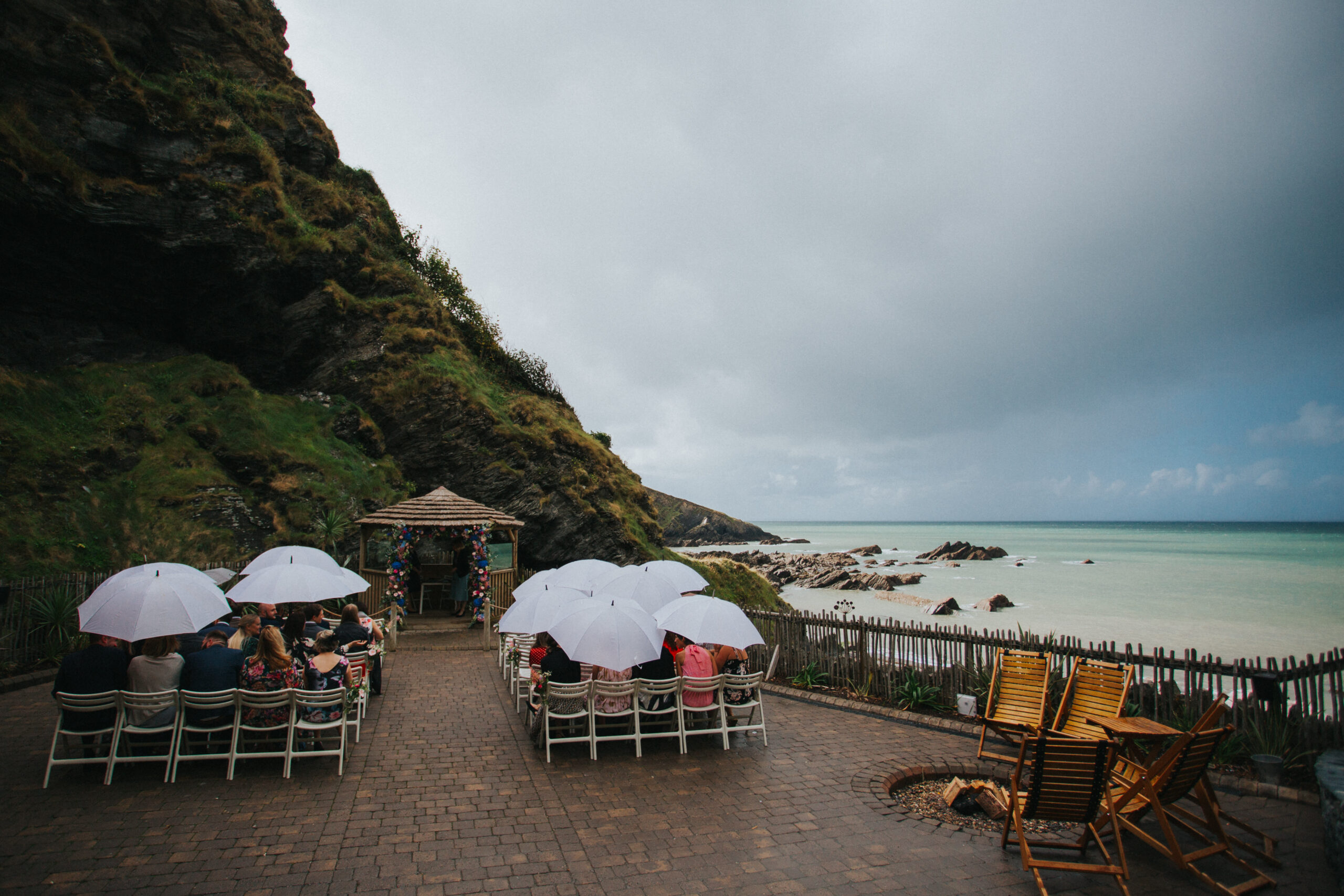 tunnels beaches outdoor rainy wedding ceremony