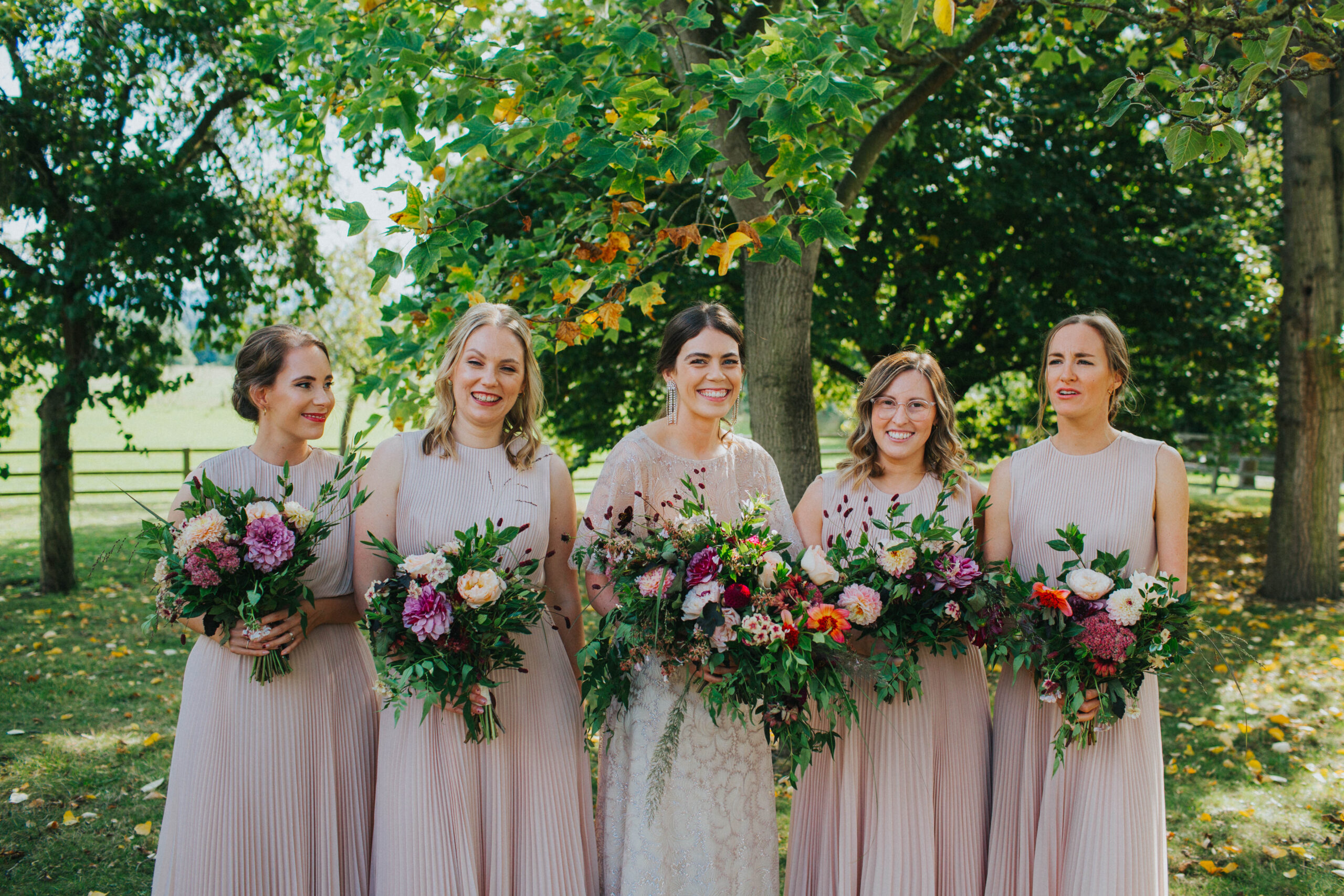 bride and bridesmaids