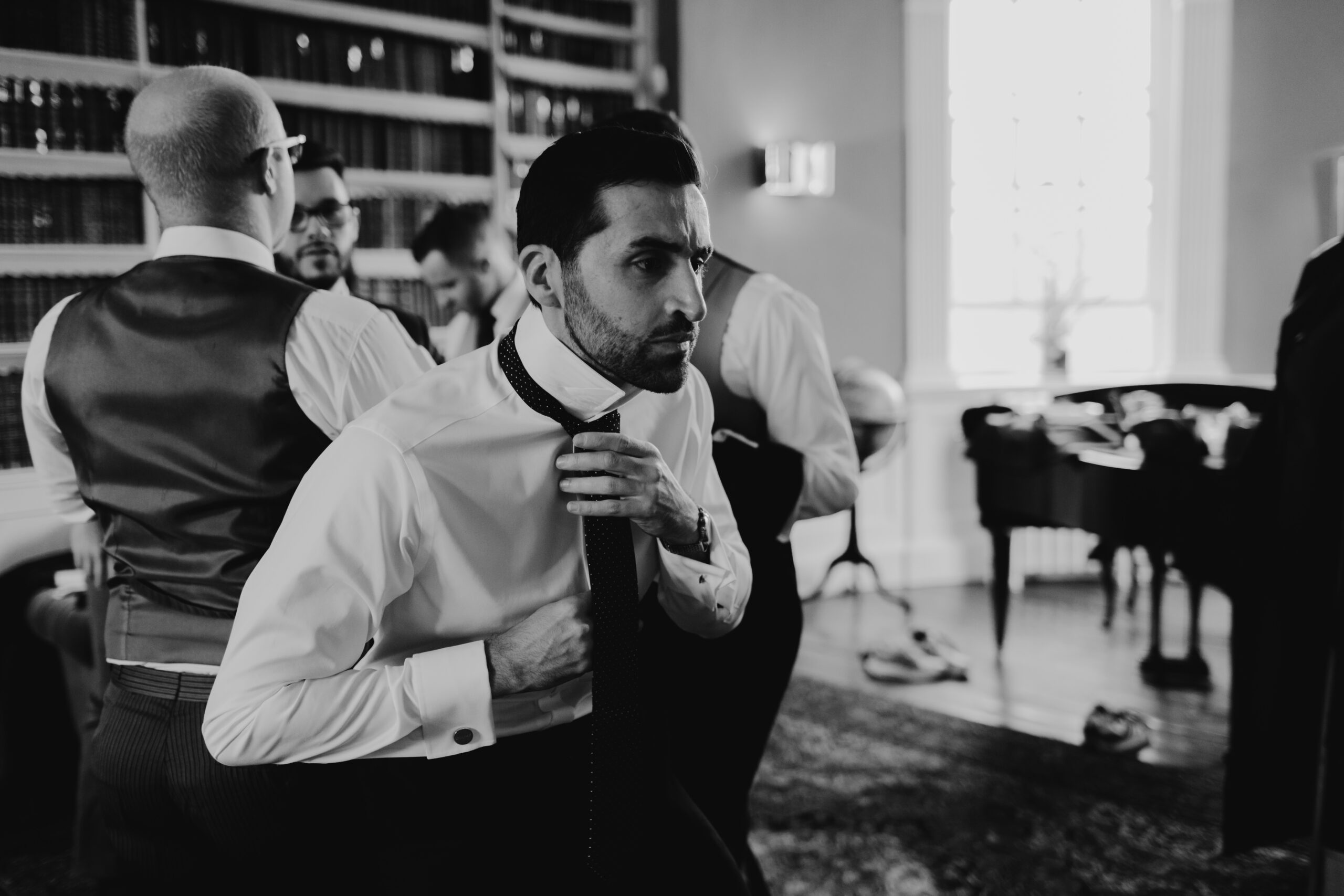 groom prep at Iscoyd Park